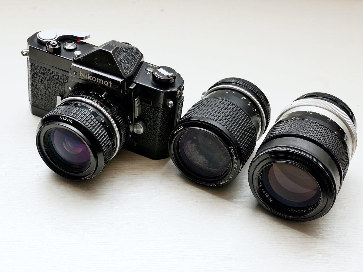 田*中様 ジャンクNikon Nikomat フィルムカメラ レンズ3本