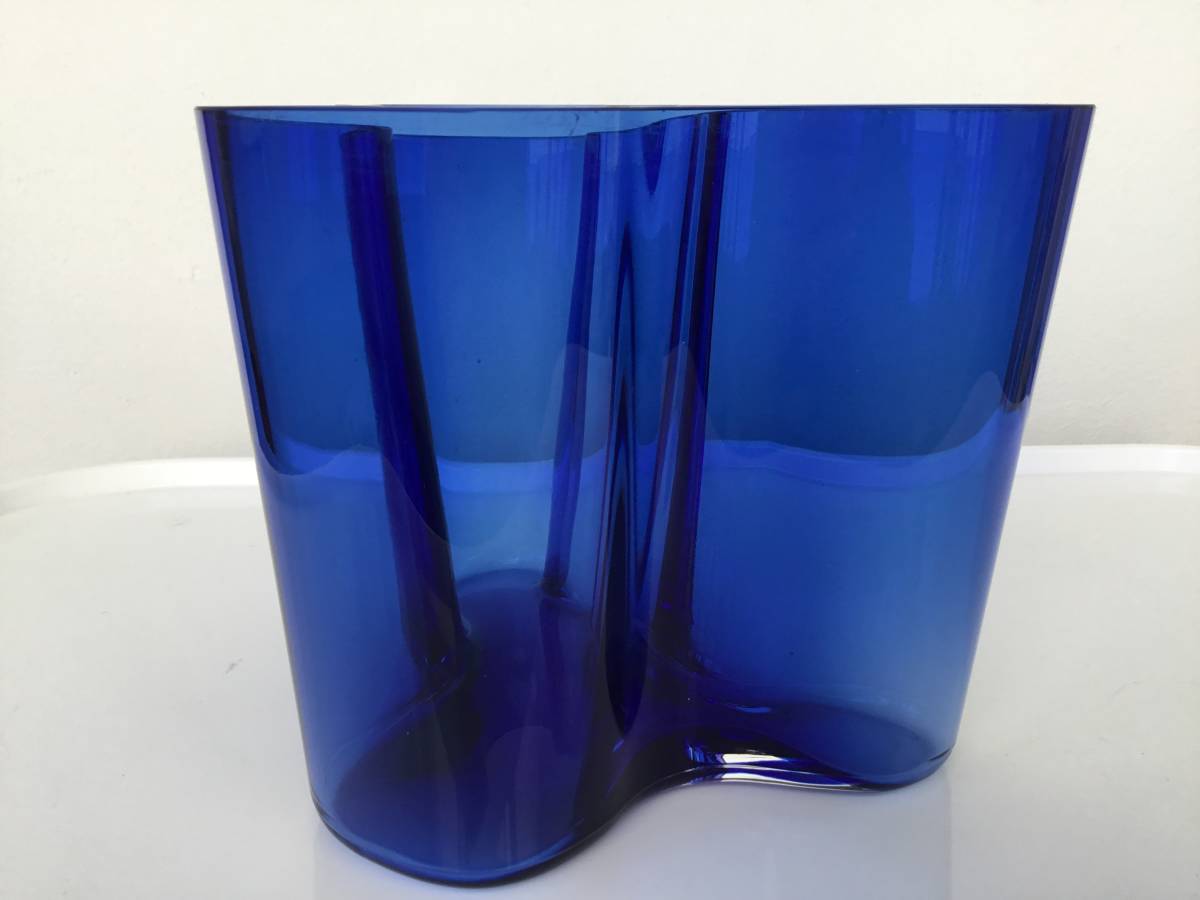 IIttala アルヴァ アアルト フラワーベース120mm ブルー 青 