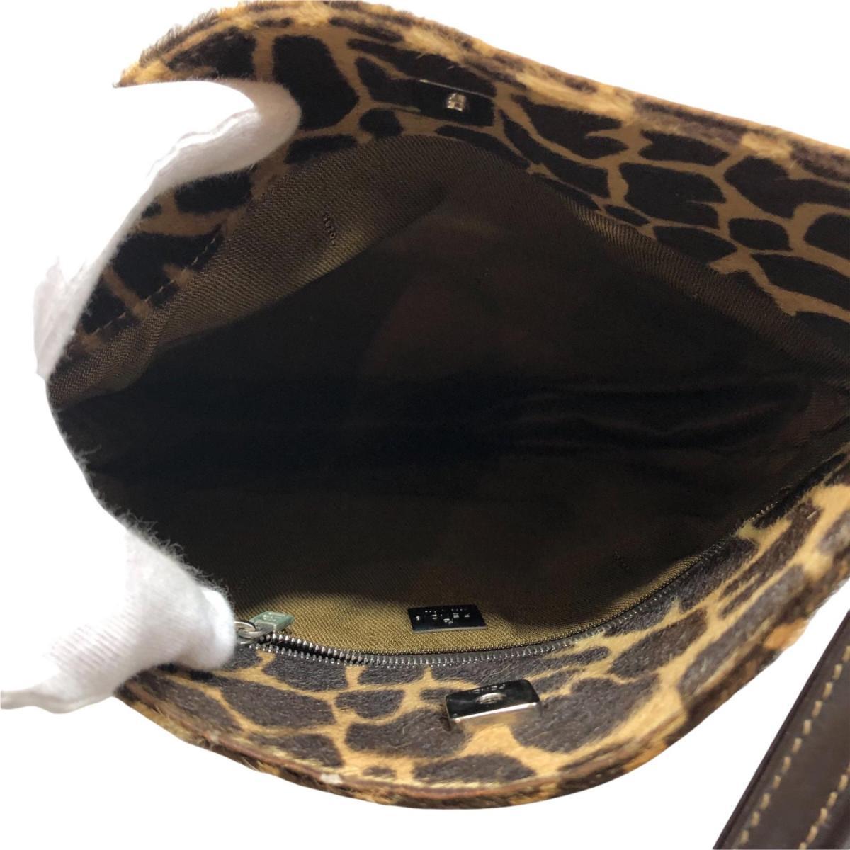 FENDI フェンディ ハラコ トゥー ハラコ柄アニマル柄 ゴールド金具 
