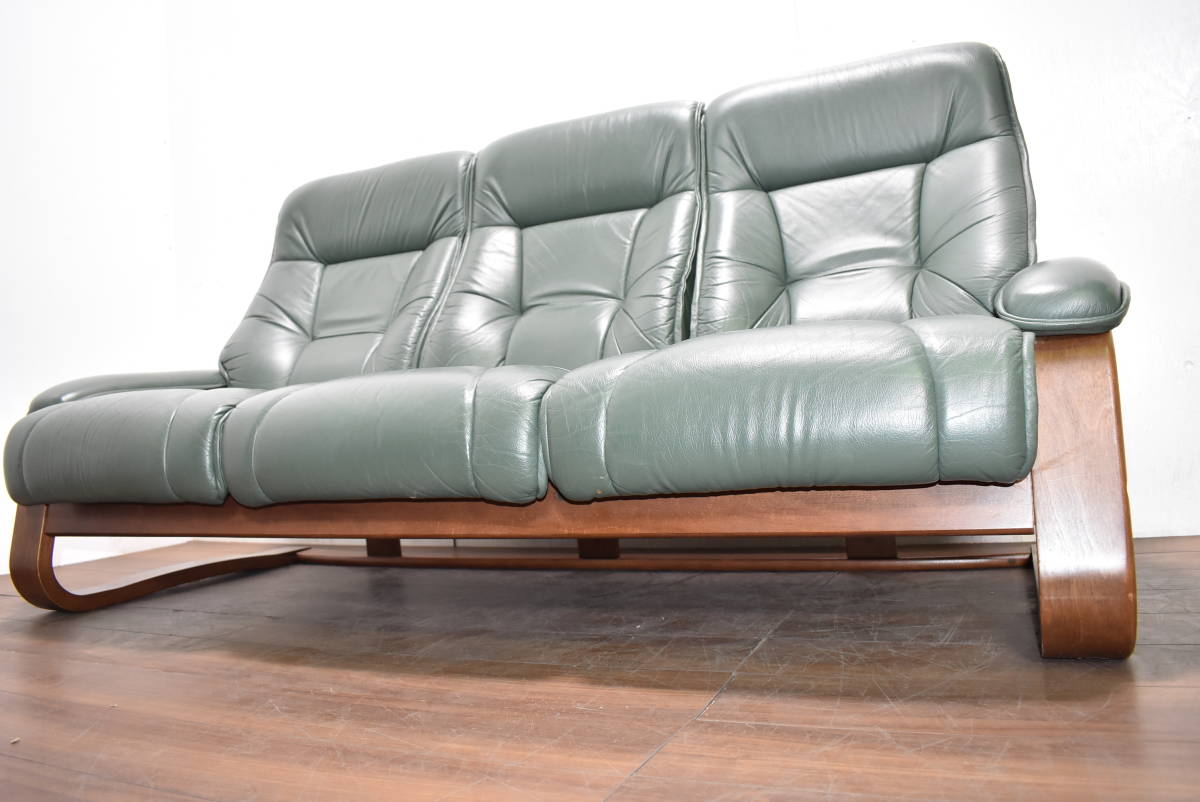 冨士ファニチア FUJI ⁄ FURNITURE 3P Sofa ワイド ソファ」の落札相場 