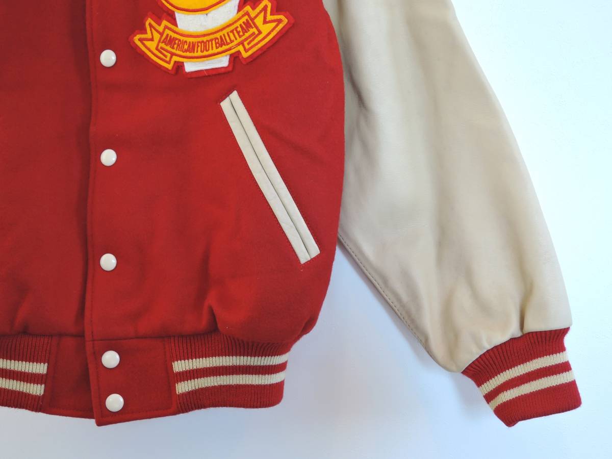 人気☆VAN JAC ヴァン JW-10502 袖革メルトンスタジャン アワード