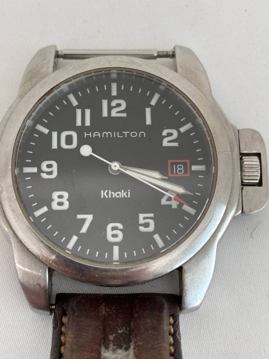 A762-K3-2 HAMILTON/ハミルトン Khaki 腕時計 デイト 6309 ① Khaki