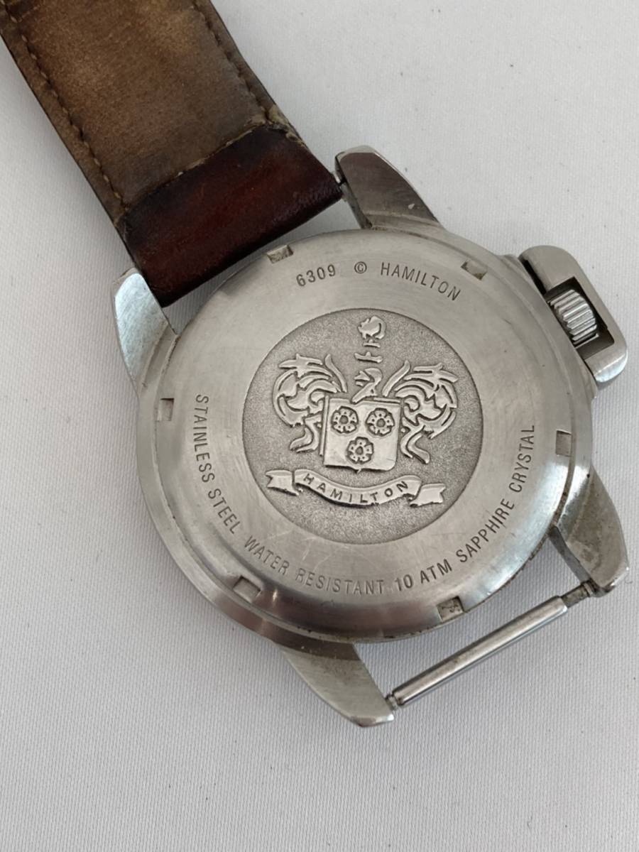 A762-K3-2 HAMILTON/ハミルトン Khaki 腕時計 デイト 6309 ① Khaki