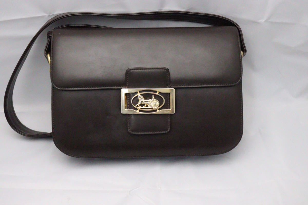 1円スタート】セリーヌ CELINE バッグ ショルダー バック 馬車金具 