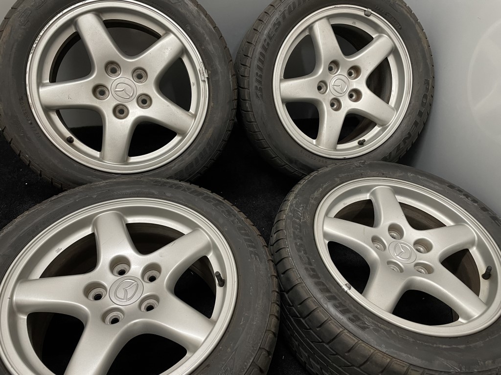 マツダ RX-7 FD3S 純正ホイール 16インチ 8J 5H 114.3 +50 BS POTENZA S-