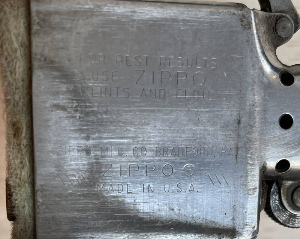 希少 スターリングシルバー アンティークZippo イタリック 筆記体 70S 
