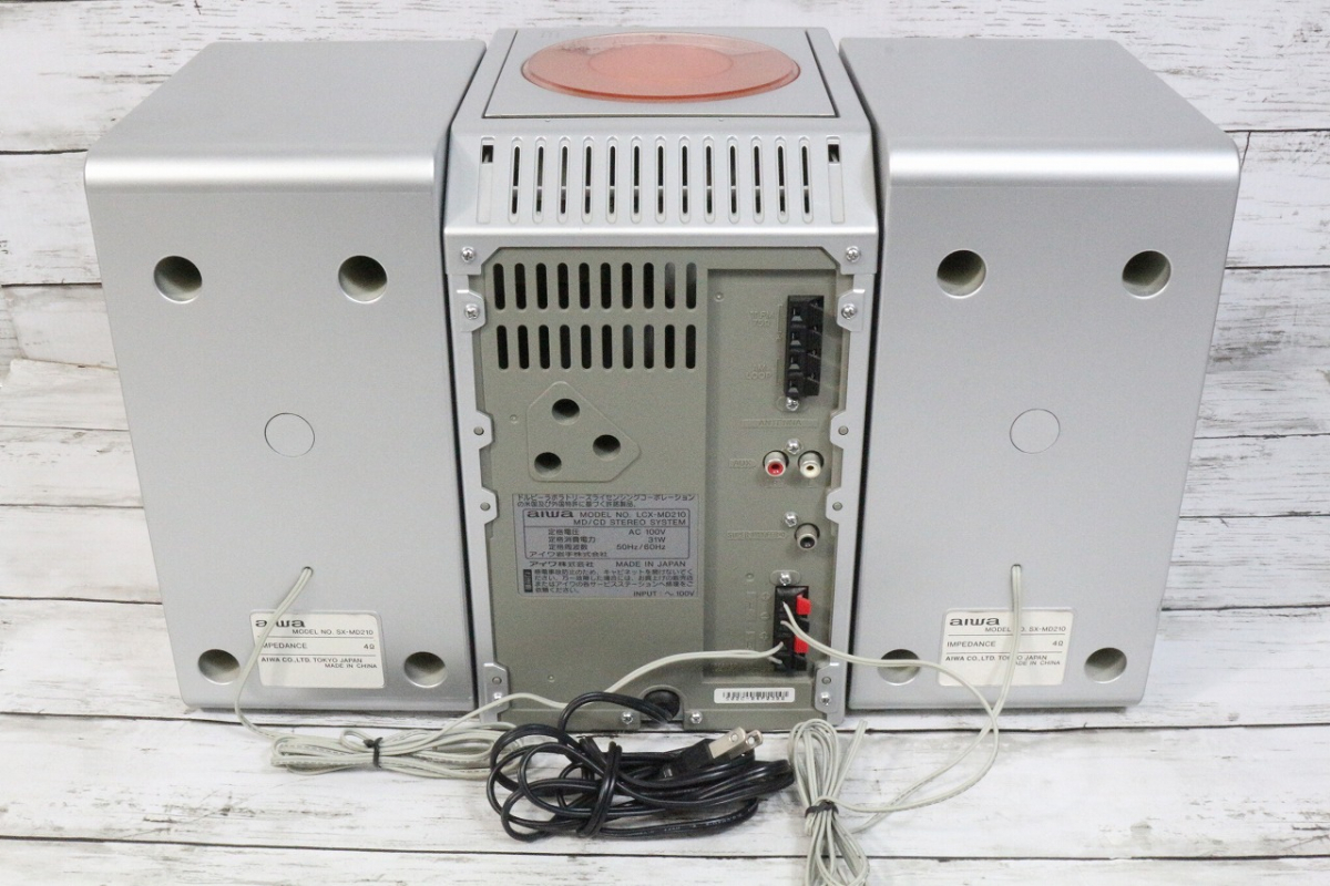 aiwa アイワ LCX-MD210 MD CD カセット ミニ コンポ システムコンポ