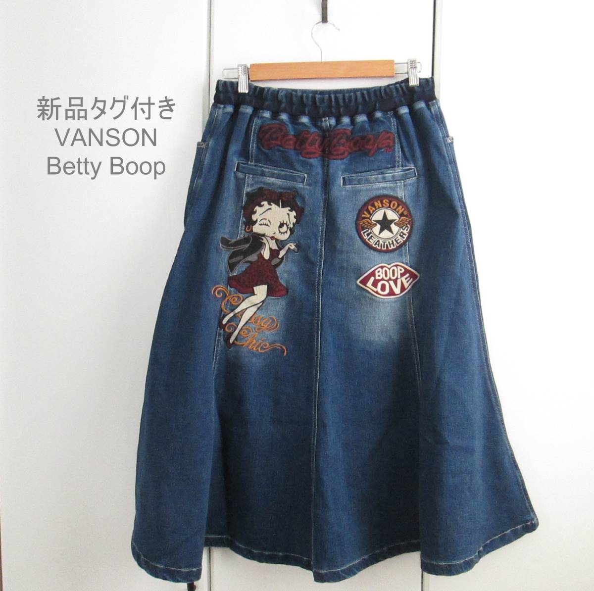 新品☆VANSON×BETTY BOOP☆バンソン ベティブープ☆別注 豪華 刺繍  
