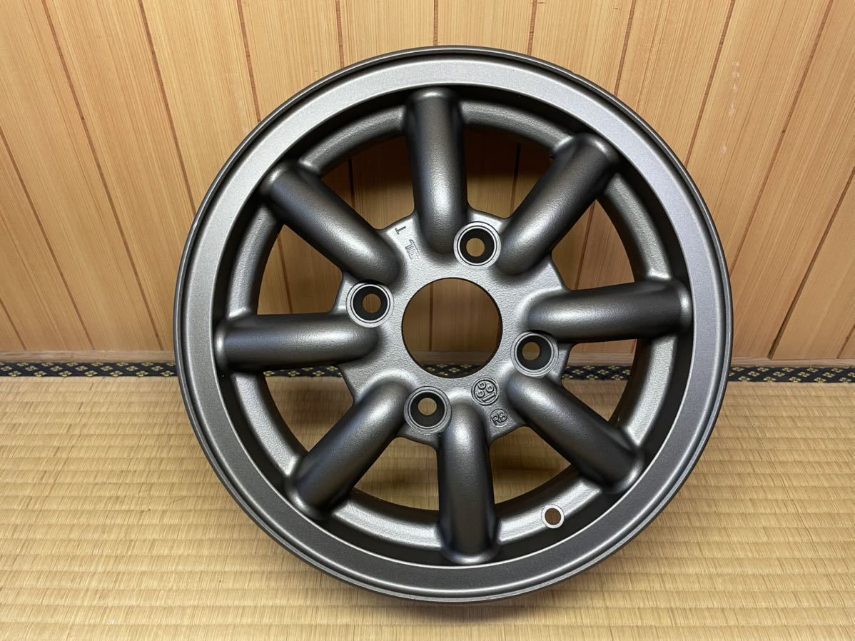 ワタナベ RBF ガンメタ 艶消し 13インチ 4.5J +45 PCD114.3 4H 4本 美  