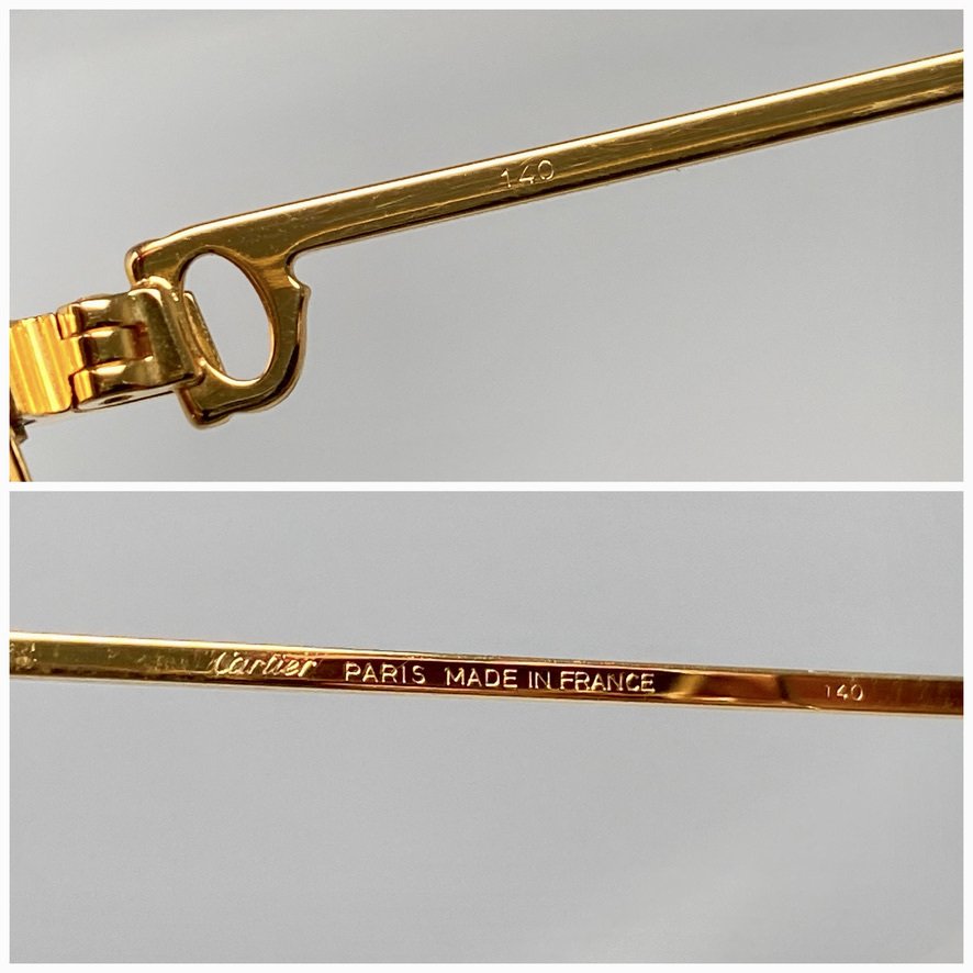 美品カルティエサントスヴィンテージティアドロップメガネ眼鏡フレーム Cartier - 美品カルティエサントスヴィンテージティアドロップメガネ