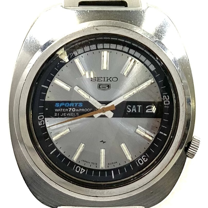 ▽SEIKO セイコー 5 ファイブスポーツ 7019‐6030 腕時計 自動巻き 21石 