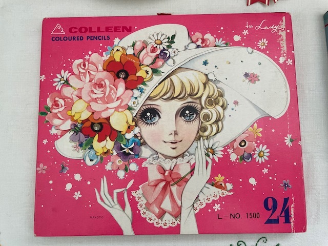 ★高橋真琴　昭和レトロ　当時物　★水筒　パスケース　色鉛筆24色　鉛筆３種類　未使用_4