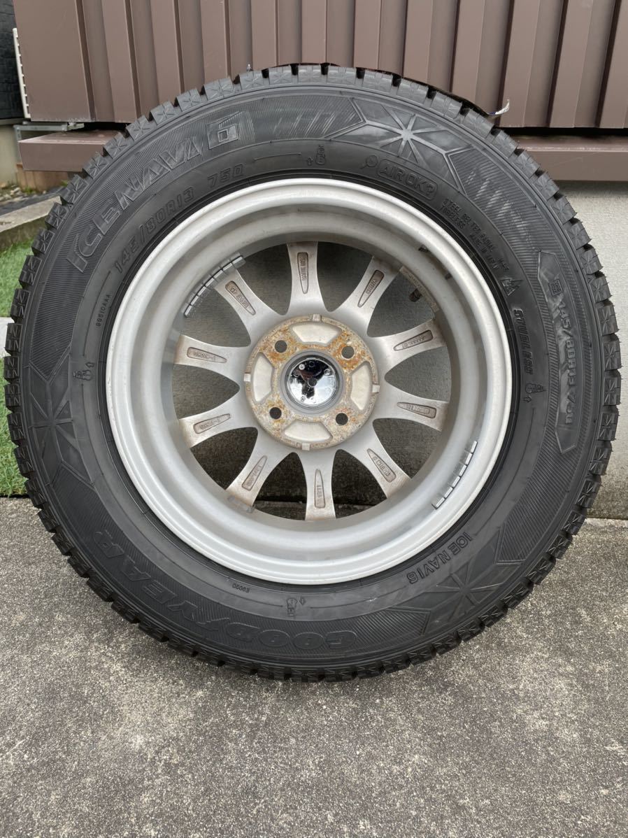 アルミホイール 未使用スタッドレスタイヤ4本セット 145/80R13 2015年  