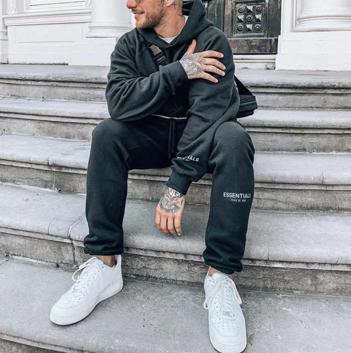 FOG ESSENTIALSエッセンシャルズ リフレクターロゴスウェットパンツ  