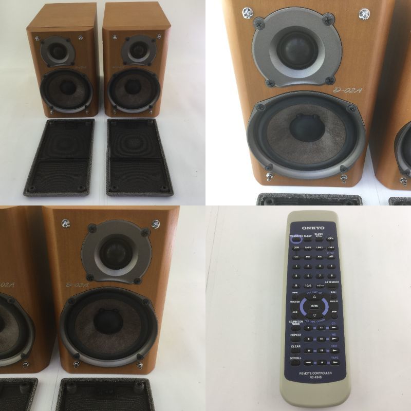 ONKYO CD/MDコンポ FR-155A リモコン・スピーカーセット ベルト