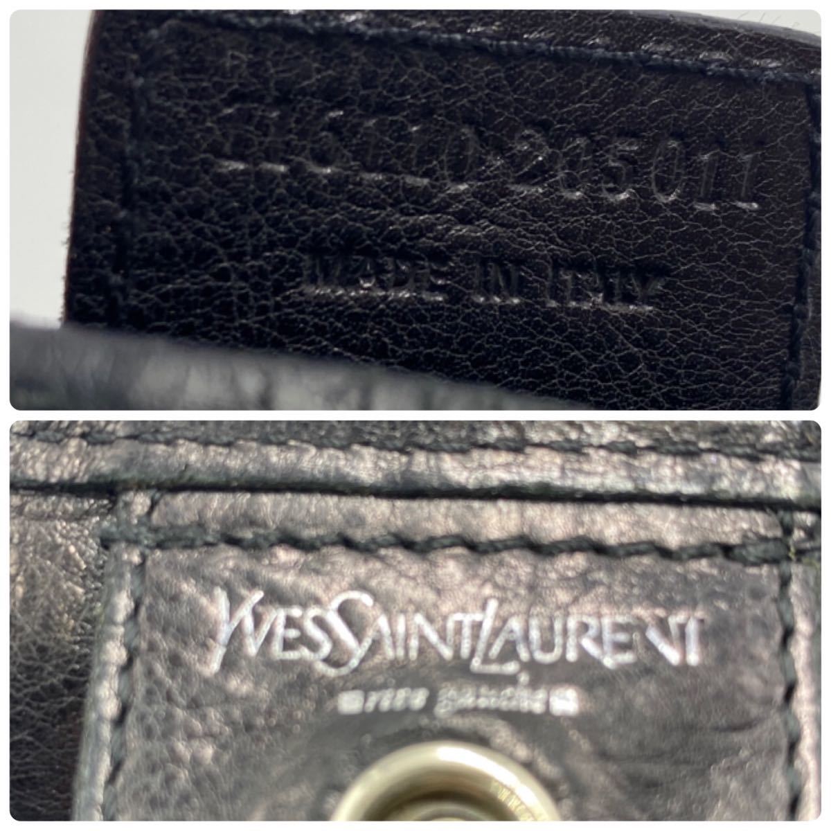 極美品》『品格の頂』 Yves Saint Laurent モンバサ ショルダーバッグ 