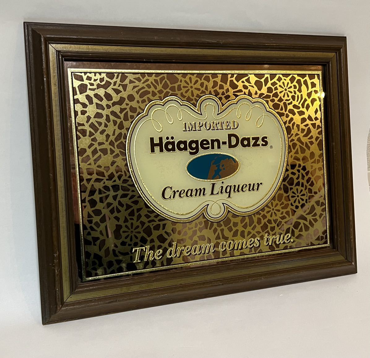haagen-dazsハーゲンダッツ パブミラー ビンテージ 広告 鏡 販売促進品