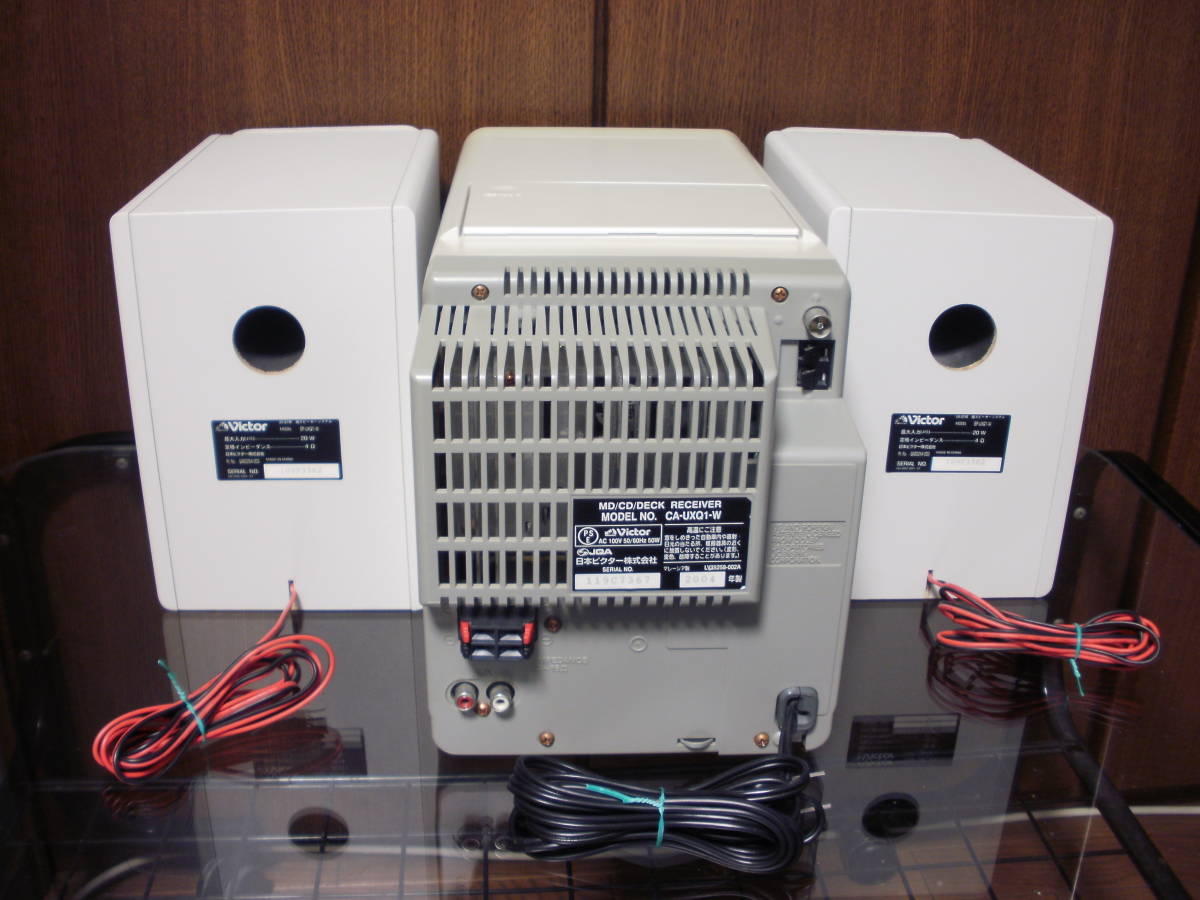 Victor MD/CD/カセット/FM ミニコンポ UX-Q1 （スピーカー付き）