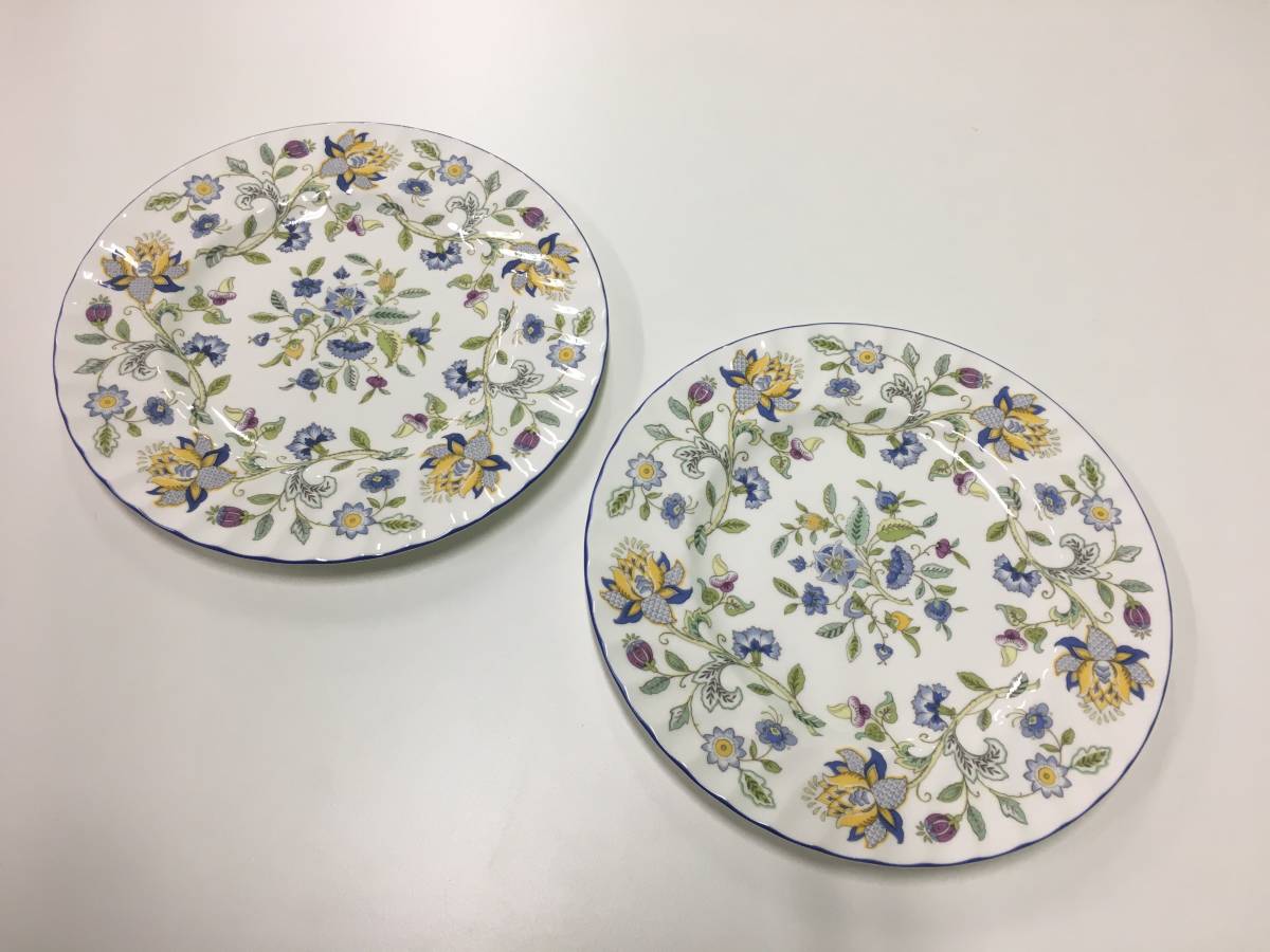 1509 ◇ミントン ハドンホール プレート 2枚セット 花柄 食器 皿 現状