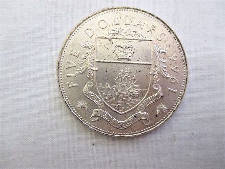 5ドル バハマ バハマ諸島 銀貨 大型銀貨 1974年 5ドル銀貨 公式通販 1974