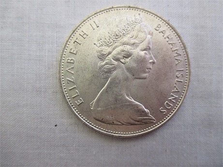 バハマ 5ドル 大型銀貨 1974年 5ドル バハマ バハマ諸島 銀貨 大型銀貨 1974年 5ドル銀貨 公式通販 1974