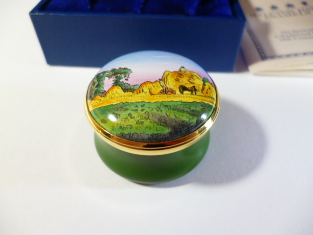 HALCYON DAYS エナメル ピルケース Ω HALCYON DAYS ENAMELS ハルシオンデイズ エナメルボックス Ω