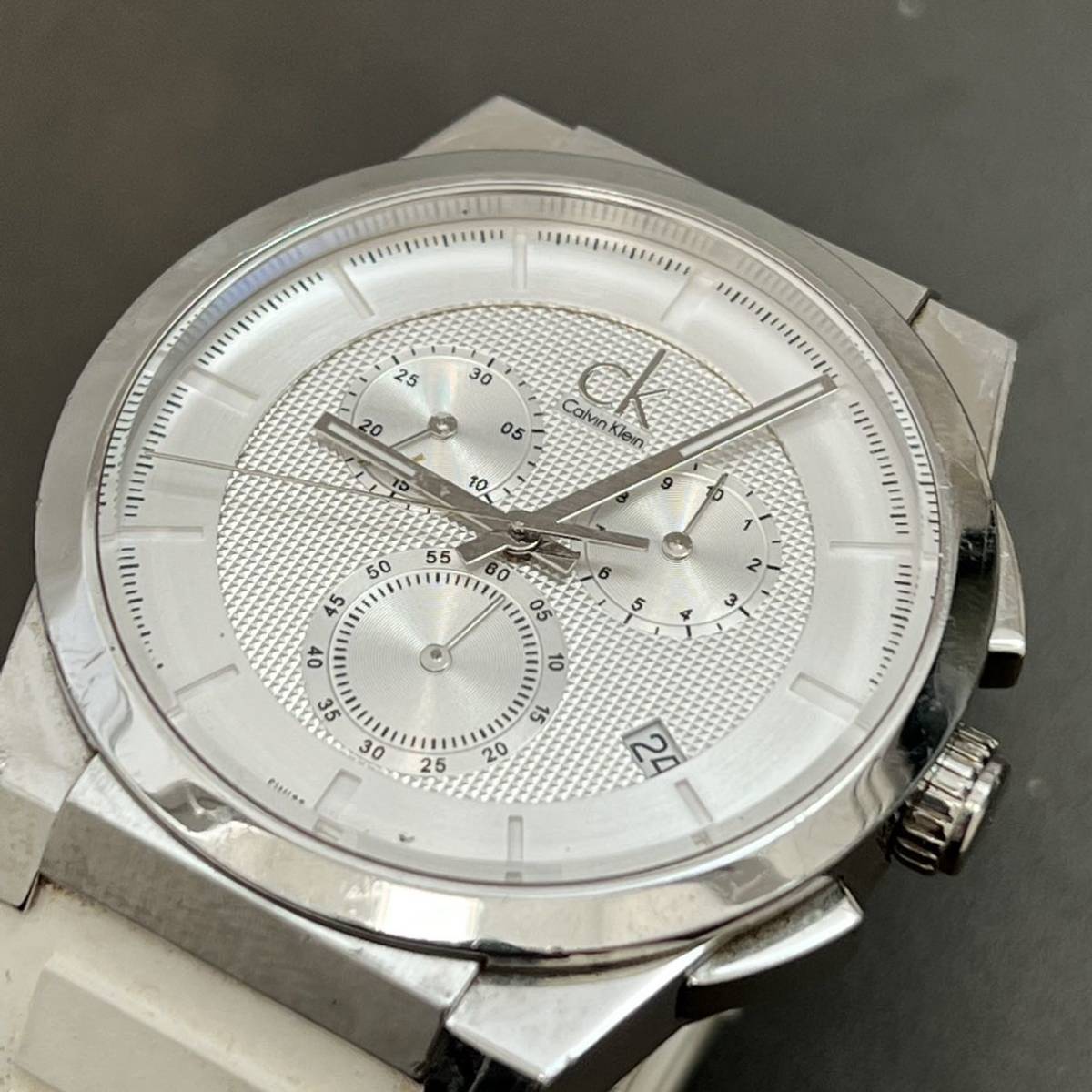 カルヴァンクライン 腕時計 クロノグラフ K2S 371 時計 シルバー 