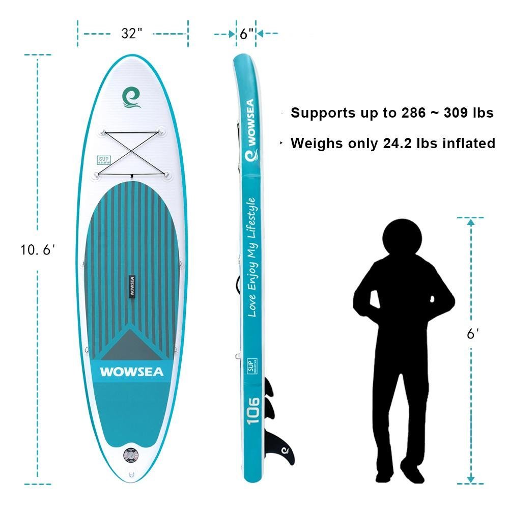 WOWSEA BlueskySF 10′6″ SUP インフレータブルスタンドアップパドル