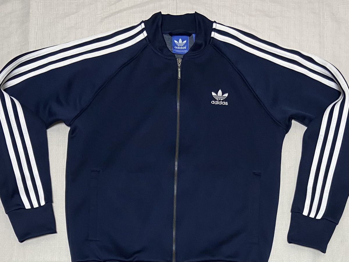 XO 美品 adidas オリジナルス 紺 白 ATP ビンテージ 復刻 トレフォイル