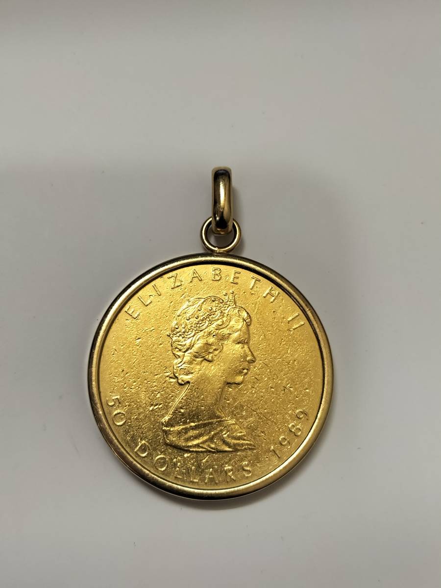 ブランド◇銀座 田中貴金属◇ K24/K18枠 純金 金貨 メイプルリーフ 1oz