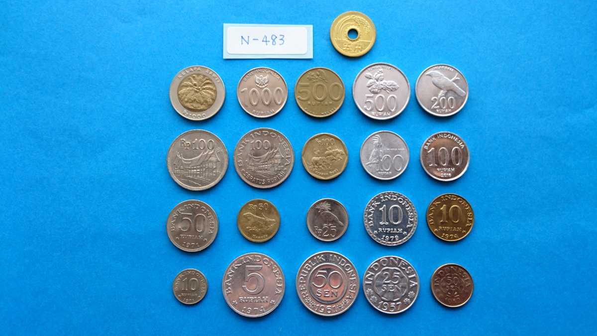 外国コイン インドネシア (Nー483) 1000ルピア硬貨 500 