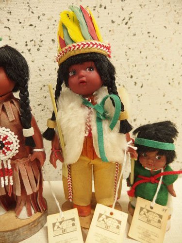 新品 ビンテージ カナダ製 インディアン エスキモー フィギュア 人形 当時物 0320360w INDIAN ART ESKIMO カナダ インディアン エスキモー ドール