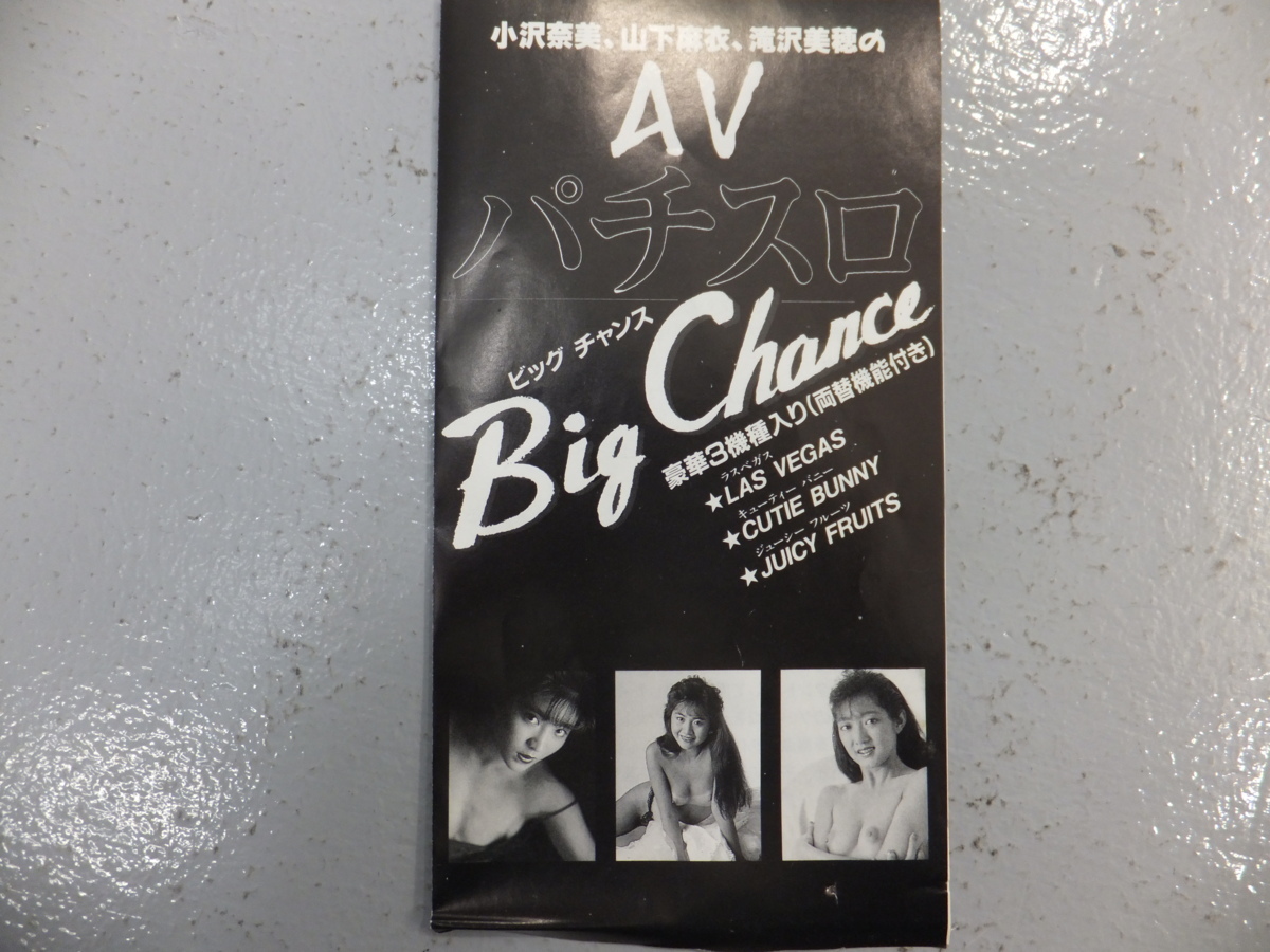 レア ファミコンソフト AVパチスロビッグチャンス ケース 説明書