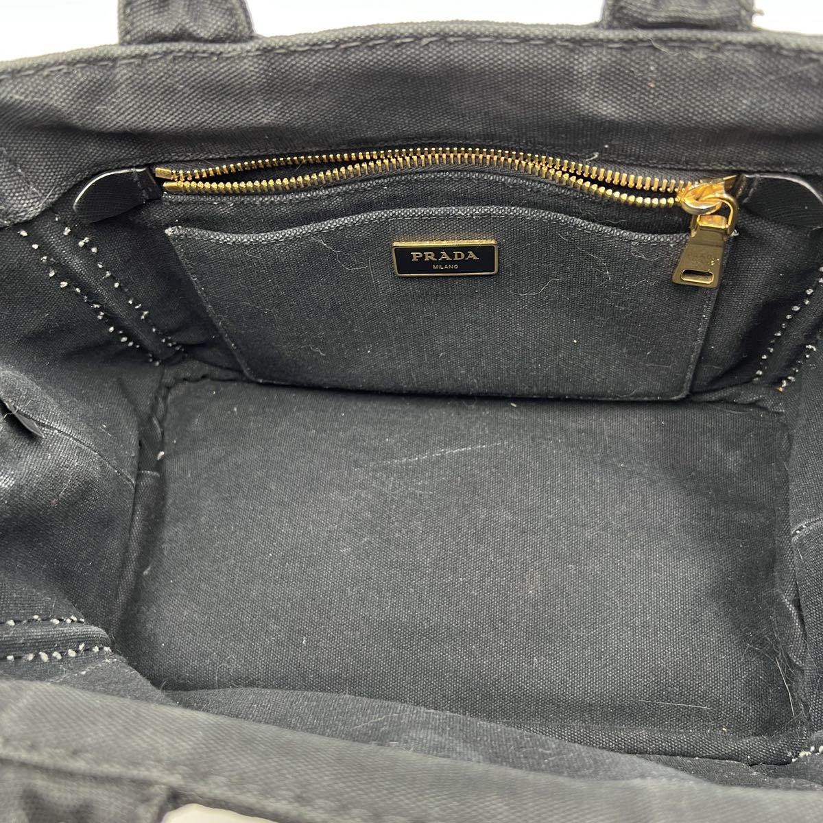 極美品】PRADA プラダ カナパ キャンバストートバッグ ハンドバッグ 