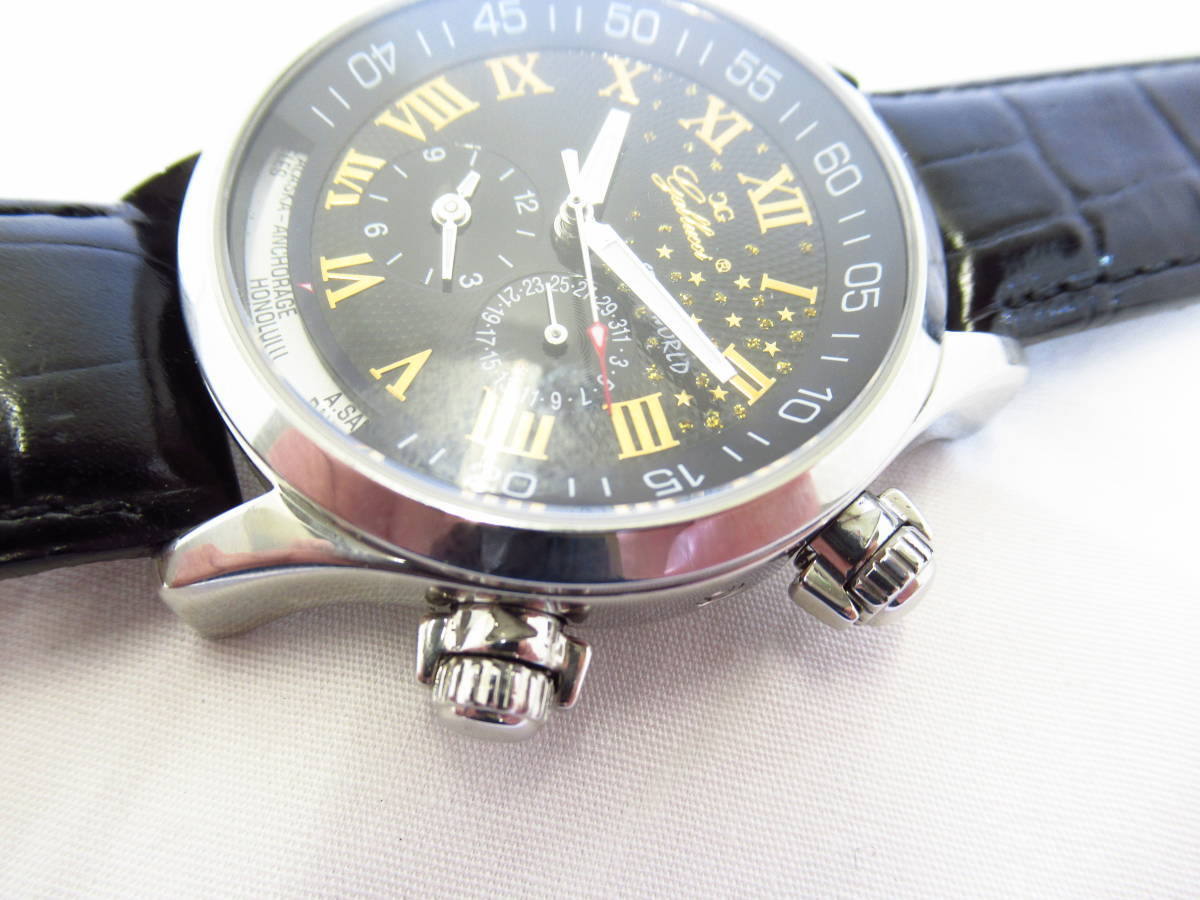 ☆GALLUCCI STAR WORLD 裏スケルトン 腕時計☆ ガルーチ スター