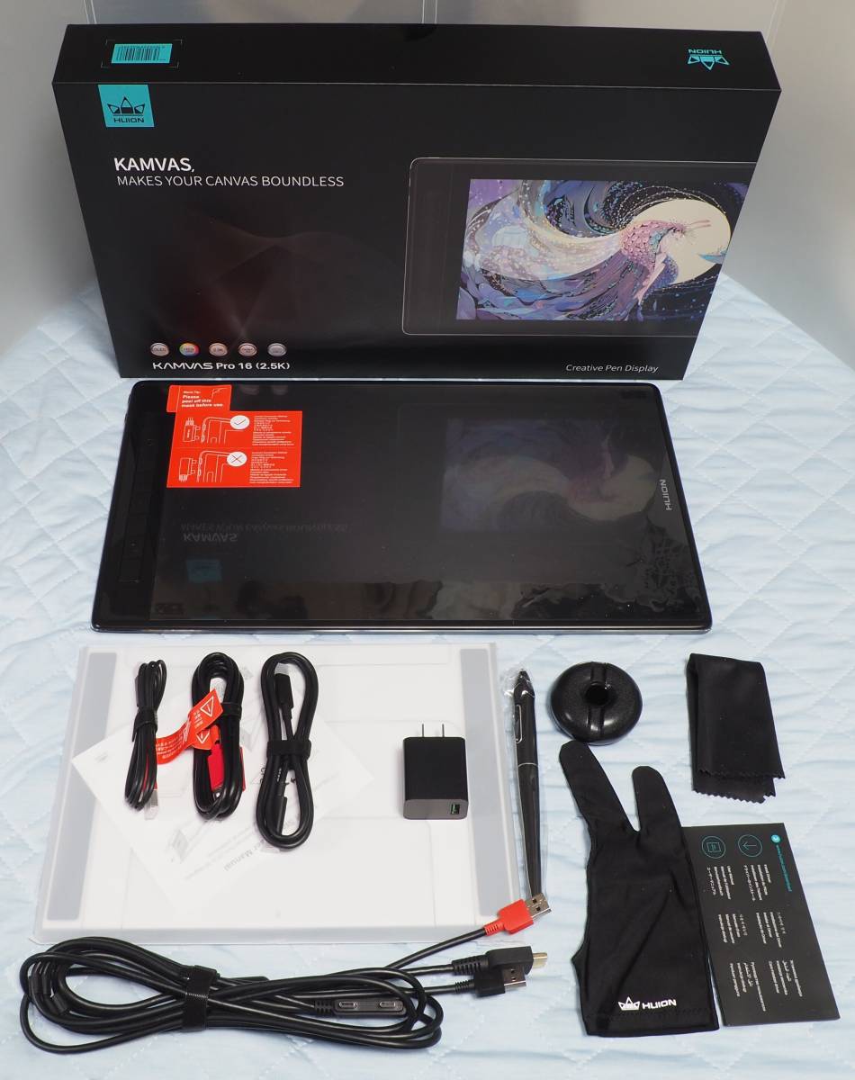 中古】HUION 液晶ペンタブレット Kamvas Pro 16 (2.5K) モデル: GT1602 