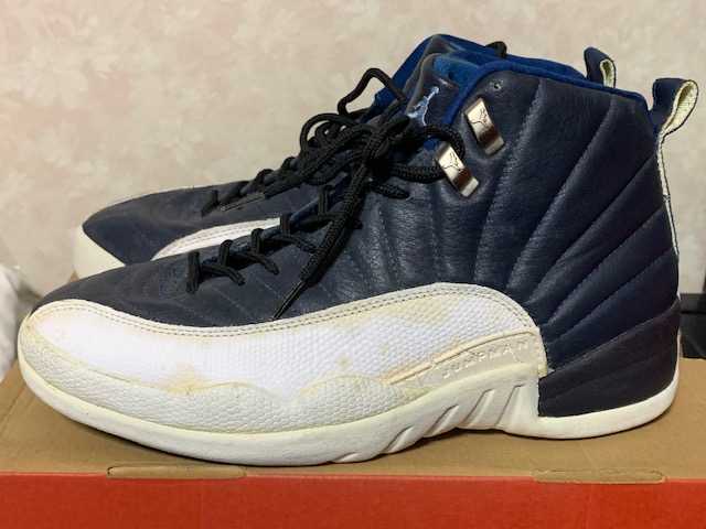 0 JORDAN AIR ORIGINAL us9 オブシディアン エアジョーダン12 紺×白