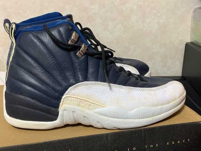 0 JORDAN AIR ORIGINAL us9 オブシディアン エアジョーダン12 紺×白