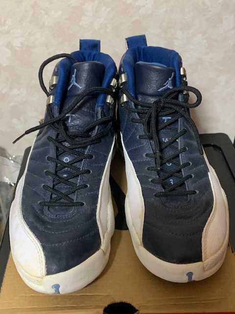 0 JORDAN AIR ORIGINAL us9 オブシディアン エアジョーダン12 紺×白