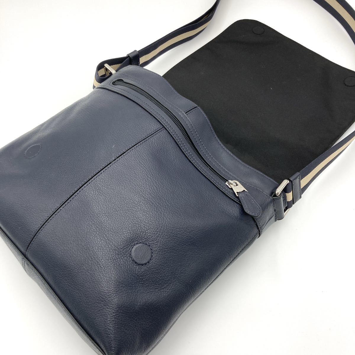 1円 【美品】 COACH コーチ ショルダーバッグ メッセンジャーバッグ オールレザー 本革 ネイビー 紺 メンズ ユニセックス 斜め掛け コーチ 1円 COACH 入手困難COACH バッグ ブランド通販のBUYMA