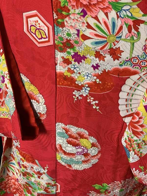 ☆きものさらさ アンティーク着物帯☆子供着物 大正ロマン 正絹 古典