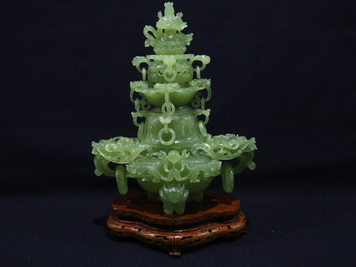 水晶 天然石 香炉 彫刻 古美術 天然石製香炉 香炉 | 石 水晶 倒流 中国美術