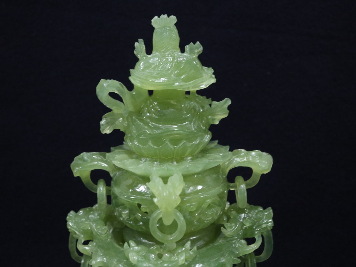 天然石製香炉 香炉 | 石 水晶 倒流 中国美術