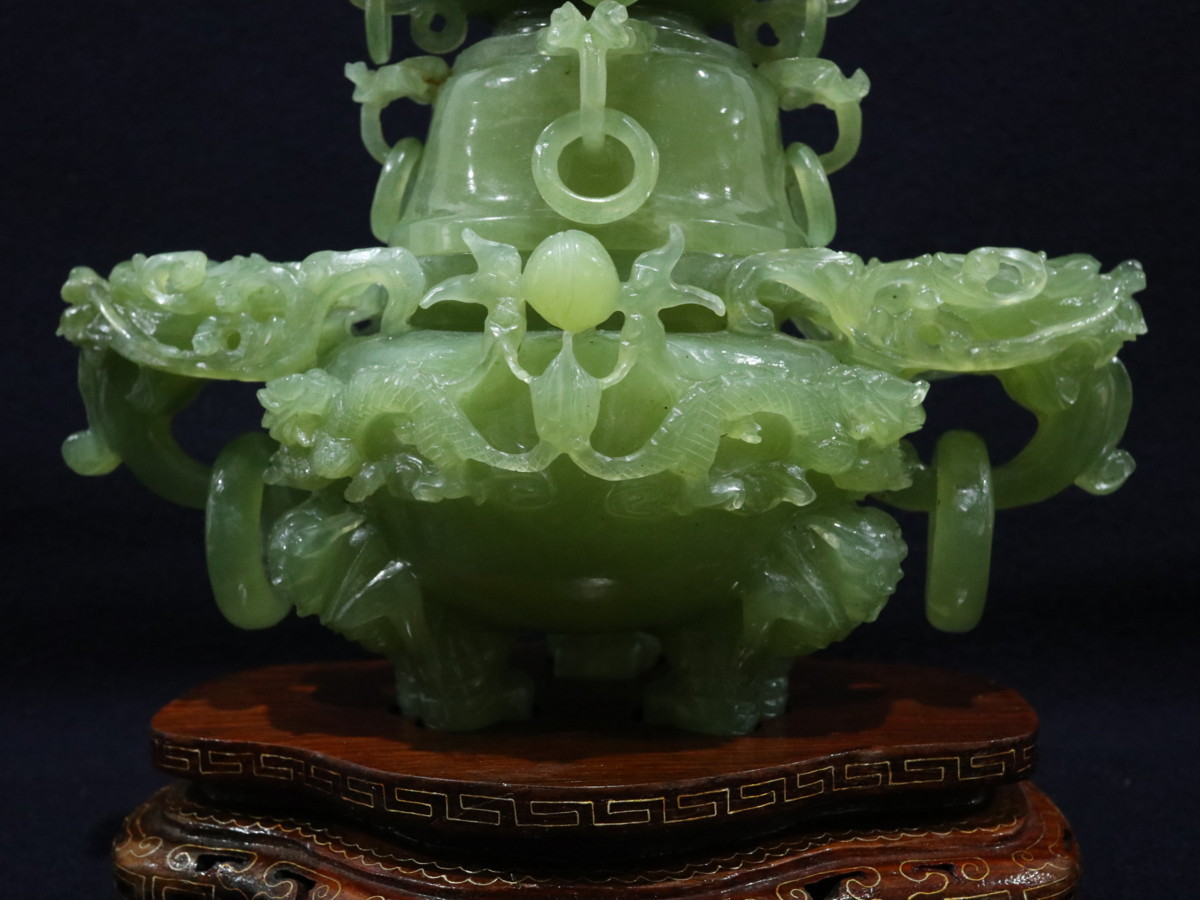 天然石製香炉 香炉 | 石 水晶 倒流 中国美術