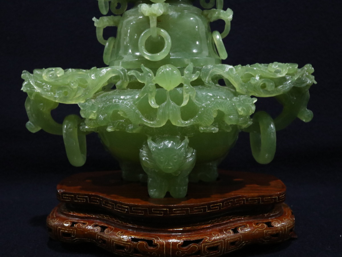 水晶 天然石 香炉 彫刻 古美術 天然石製香炉 香炉 | 石 水晶 倒流 中国美術