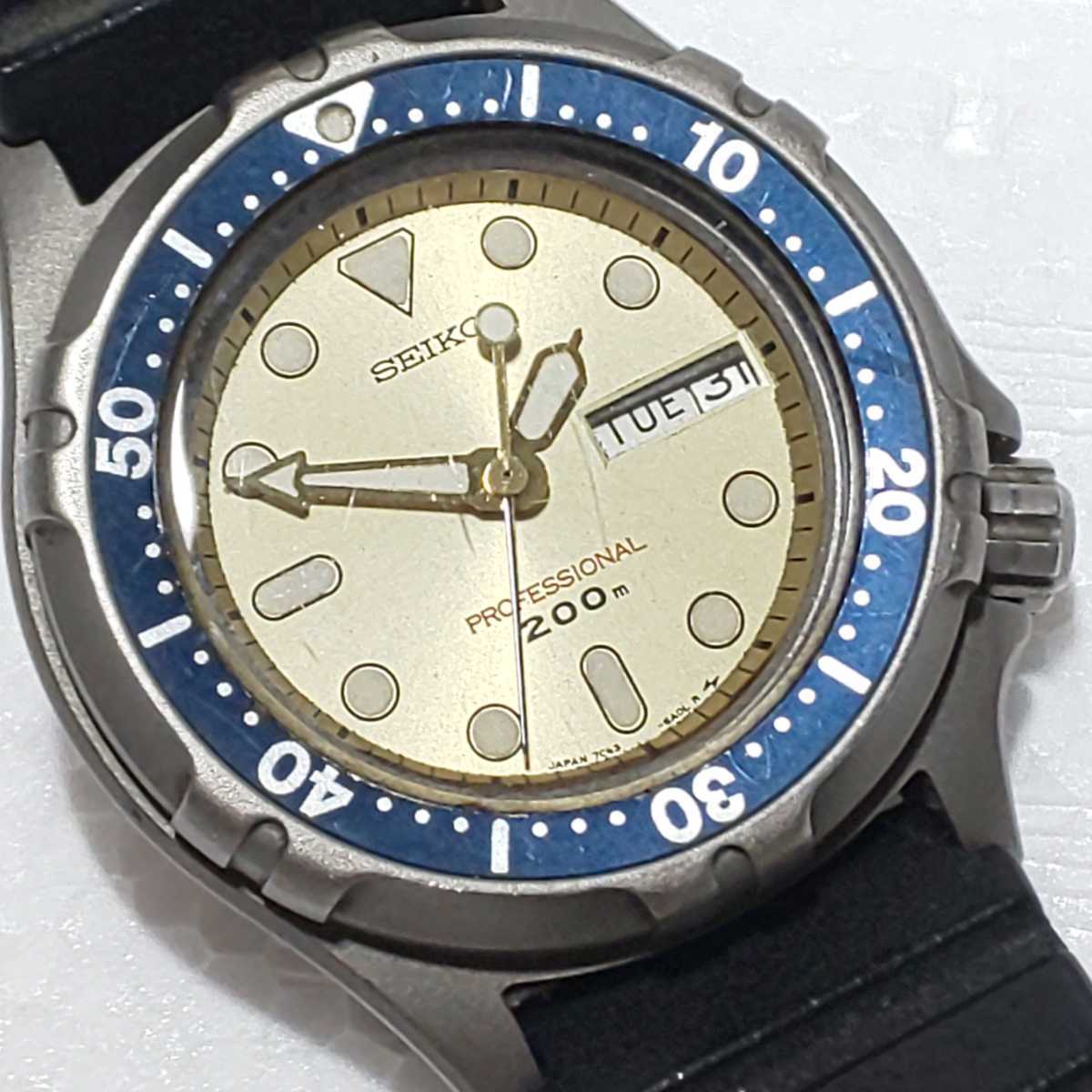 SEIKO セイコー プロフェッショナルダイバー チタンケース 7C43-6A00 