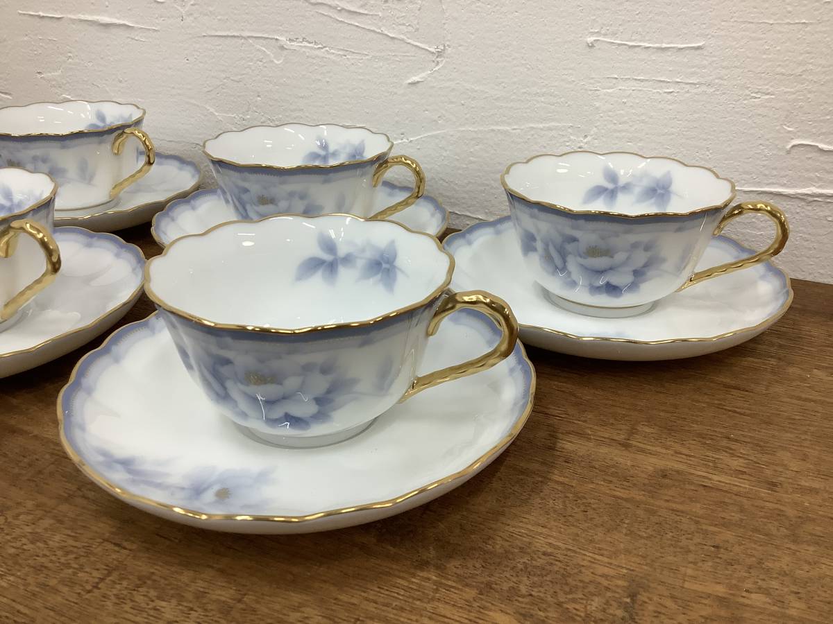S1X0325R 【中古美品】Noritake RESONANCE BLEUE 5717 カップソーサー 
