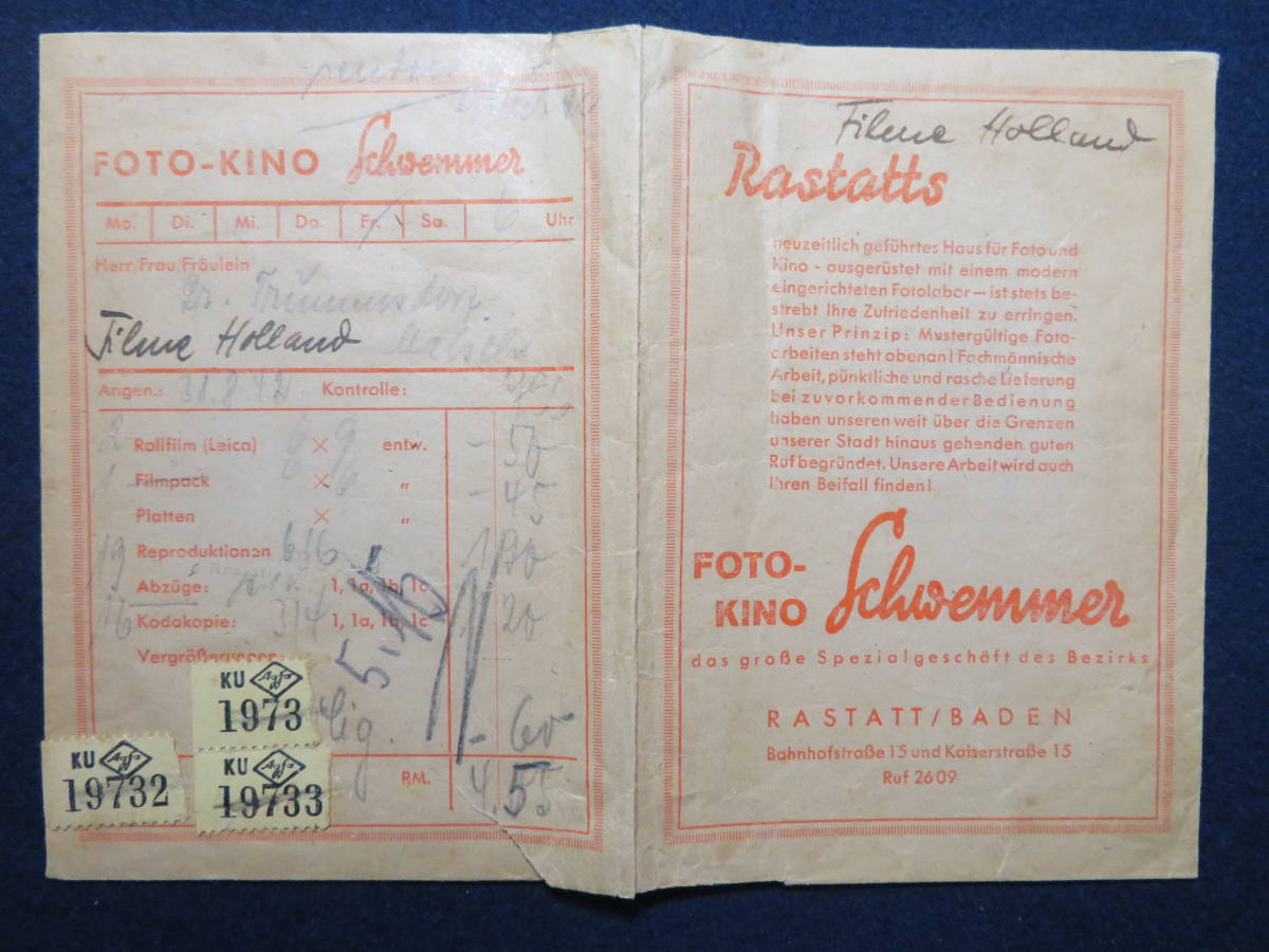 ナチス・ドイツ軍グラ―フ大佐直筆サイン