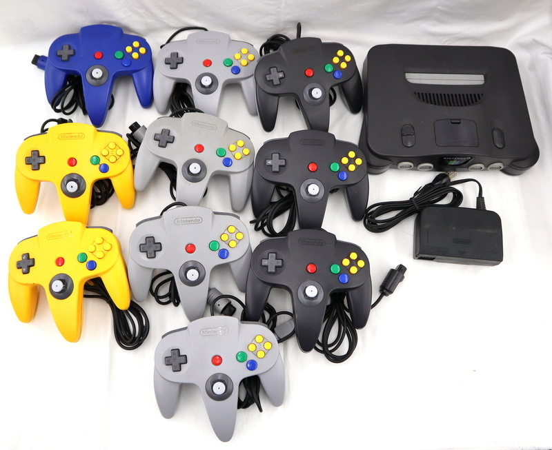 本体 0 ニンテンドー64 | N64 NINTENDO64 ソフト10本付ニンテンドー64 - コントローラー2個付き NINTENDO 通電 すぐ遊べるセット ソフト10本 すぐ 任天堂64本体 ジャンク300円のニンテンドー64動作確認！