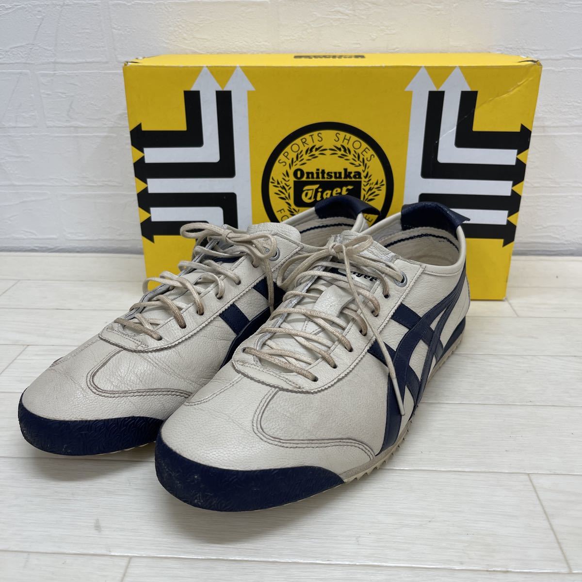 新作入荷，大人気 484 箱付き onitsuka tiger オニツカタイガー スニーカー シューズ カジュアル レザー レザーシューズ メンズ サイズ27(27.0cm)｜売買されたオークション情報、yahooの商品情報をアーカイブ公開 - オ 27.0cm